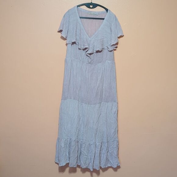 Soft Surroundings Italian Dreams Mauve Blush Pink Romantic Maxi Dress M - Picture 2 of 8